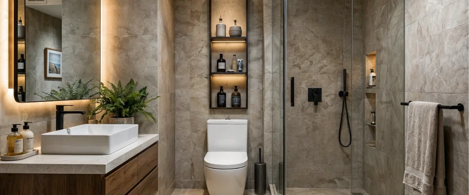 modern bathroom with shower