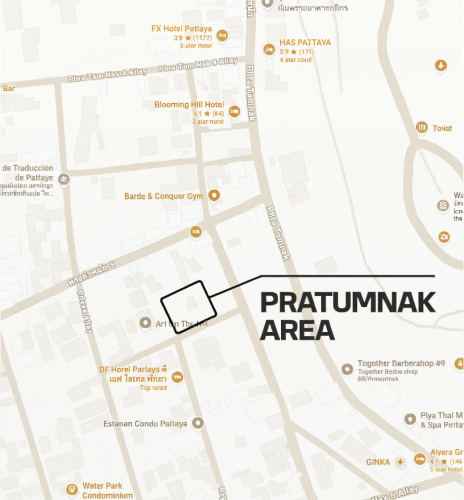 Map of the Pratumnak area near LEVEL